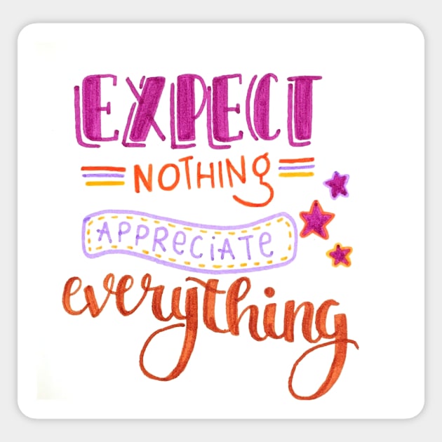 Appreciate Everything Sticker by nicolecella98